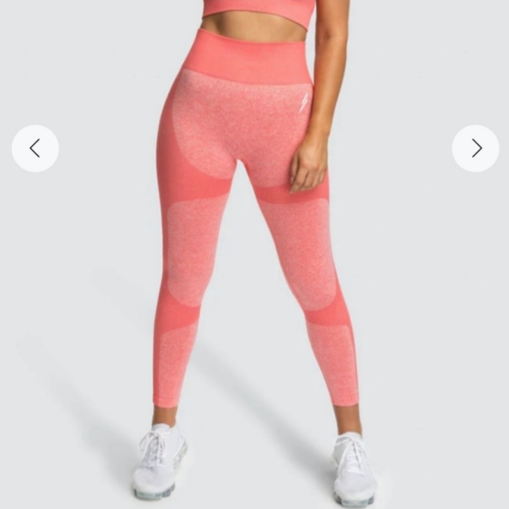 Do You Even Leggings Impact Seamless Leggings - Coral Pink Size Small